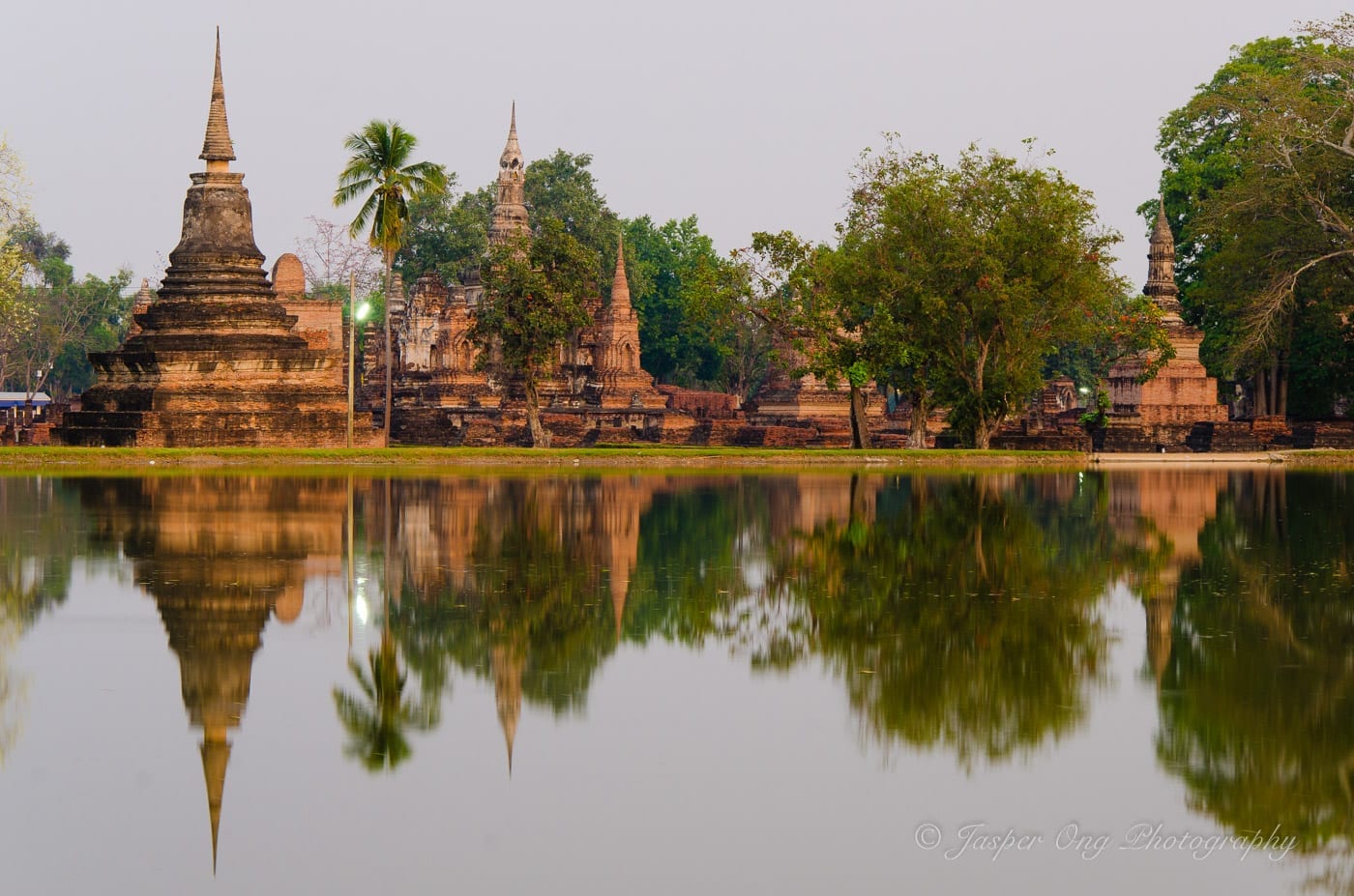 Lake inside Sukhothai Historical Park.