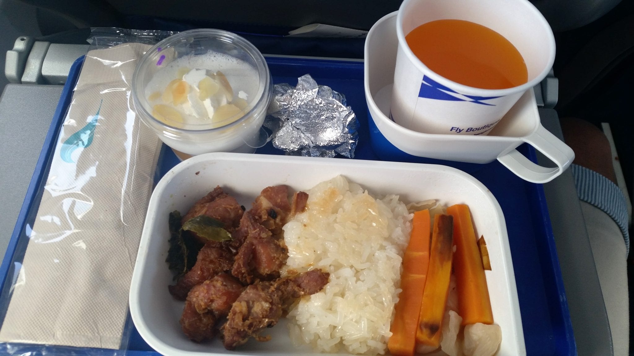 Simple meal on board Bangkok Airways