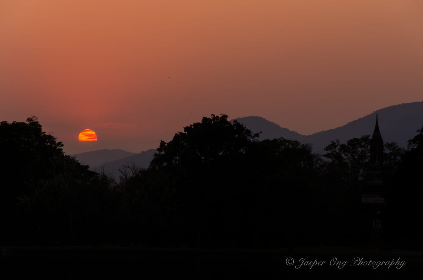 Sunset at Sukhothai Historical Park